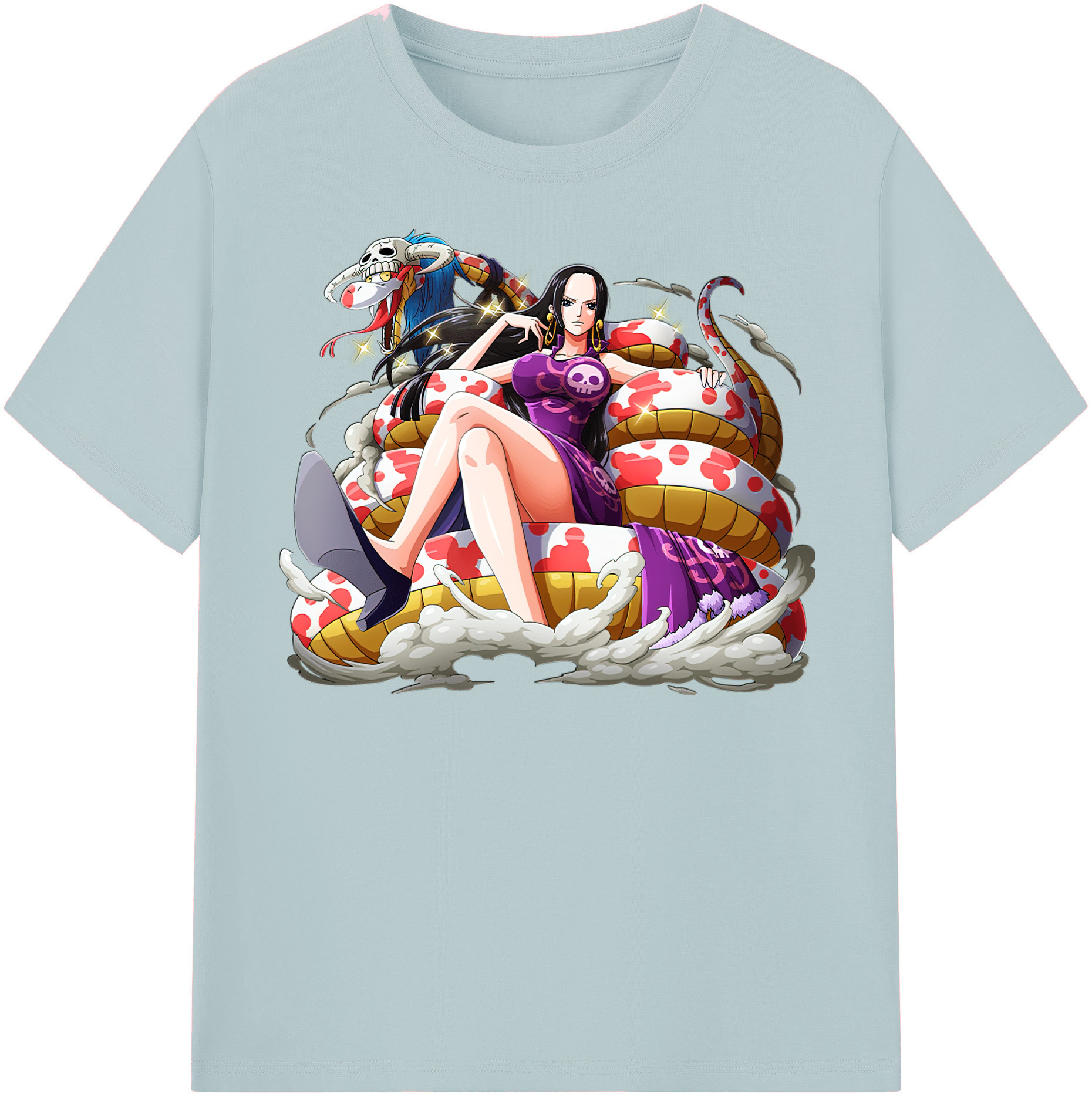 ワンピース ボア・ハンコック ONE PIECE Boa·Hancock 綿100％半袖Tシャツ（フロントプリント）